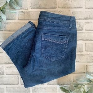 Gloria Vanderbilt Skimmer Capris, Medium Wash, 8